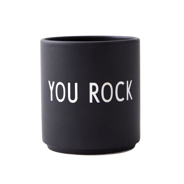 Design Letters - Favourite Mugg You Rock 25 cl Black