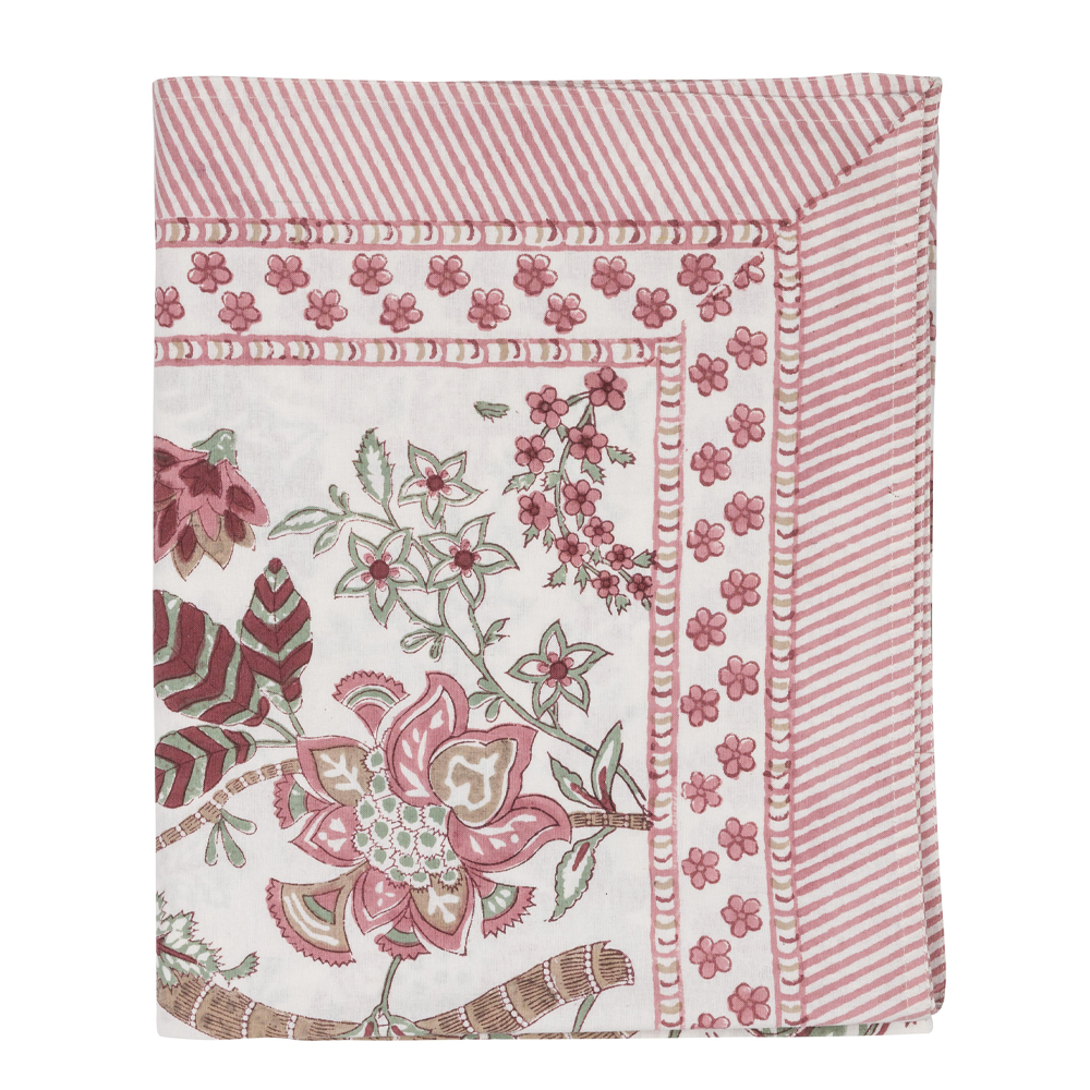Chamois - Floral Bordsduk 170x270 cm  Rosa
