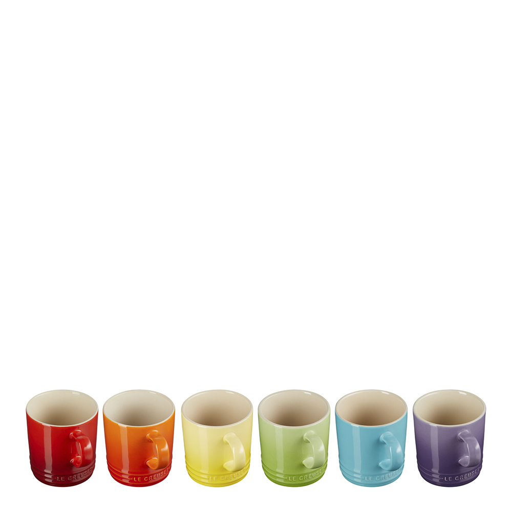 Läs mer om Le Creuset - Rainbow Mugg 35 cl 6-pack