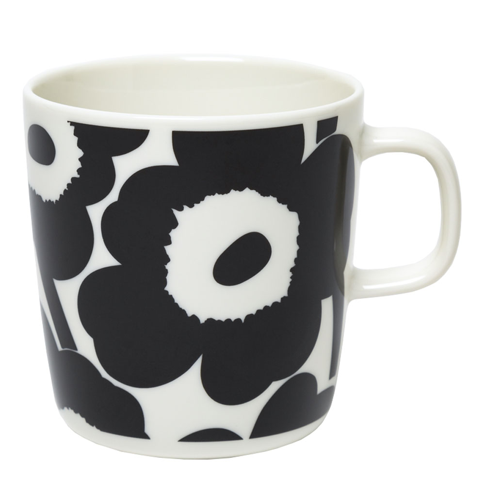 Marimekko Unikko Muki 40 cl Musta/Valkoinen