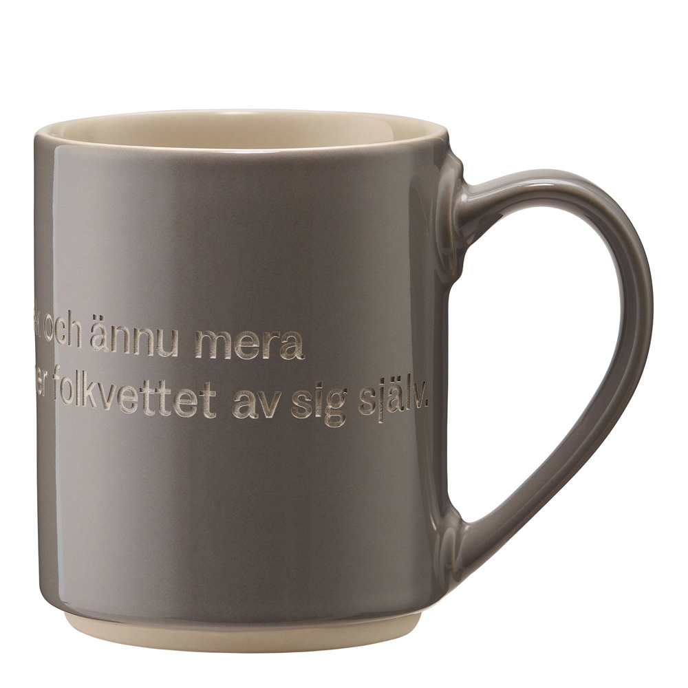 Design House Stockholm - Astrid Lindgren Mugg Grå Ge barnen kärlek