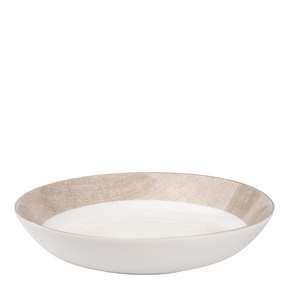 Läs mer om Magnor - Linen Djup tallrik 20 cm Beige