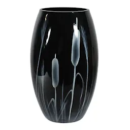 Nybro Crystal Dunkjevle Vase 20 cm Svart