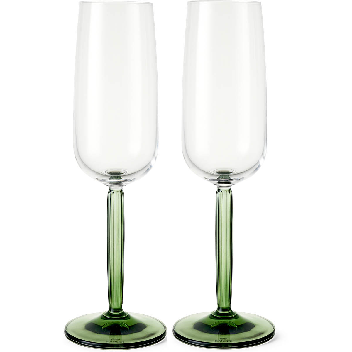 Läs mer om Kähler Design - Hammershøi Champagneglas 24 cl 2-pack Grön