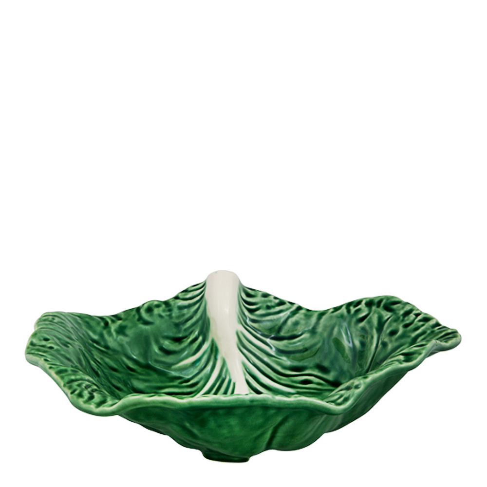 Bordallo Pinheiro Cabbage Fat djup Kålblad 35 cm Grön