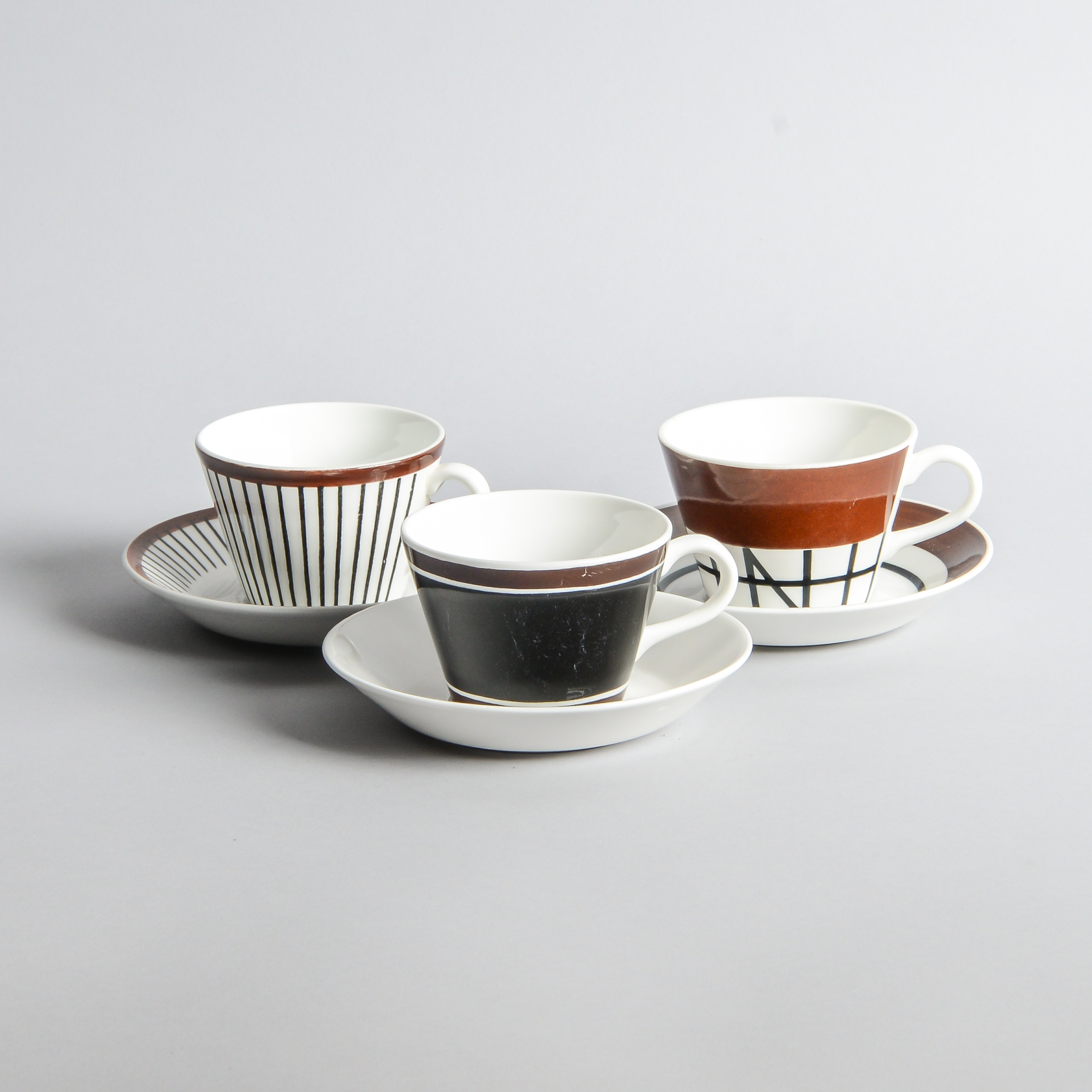 Gustavsberg – Kaffekoppar ”Terra” ”Spisa Ribb” och ”Korsvirke”