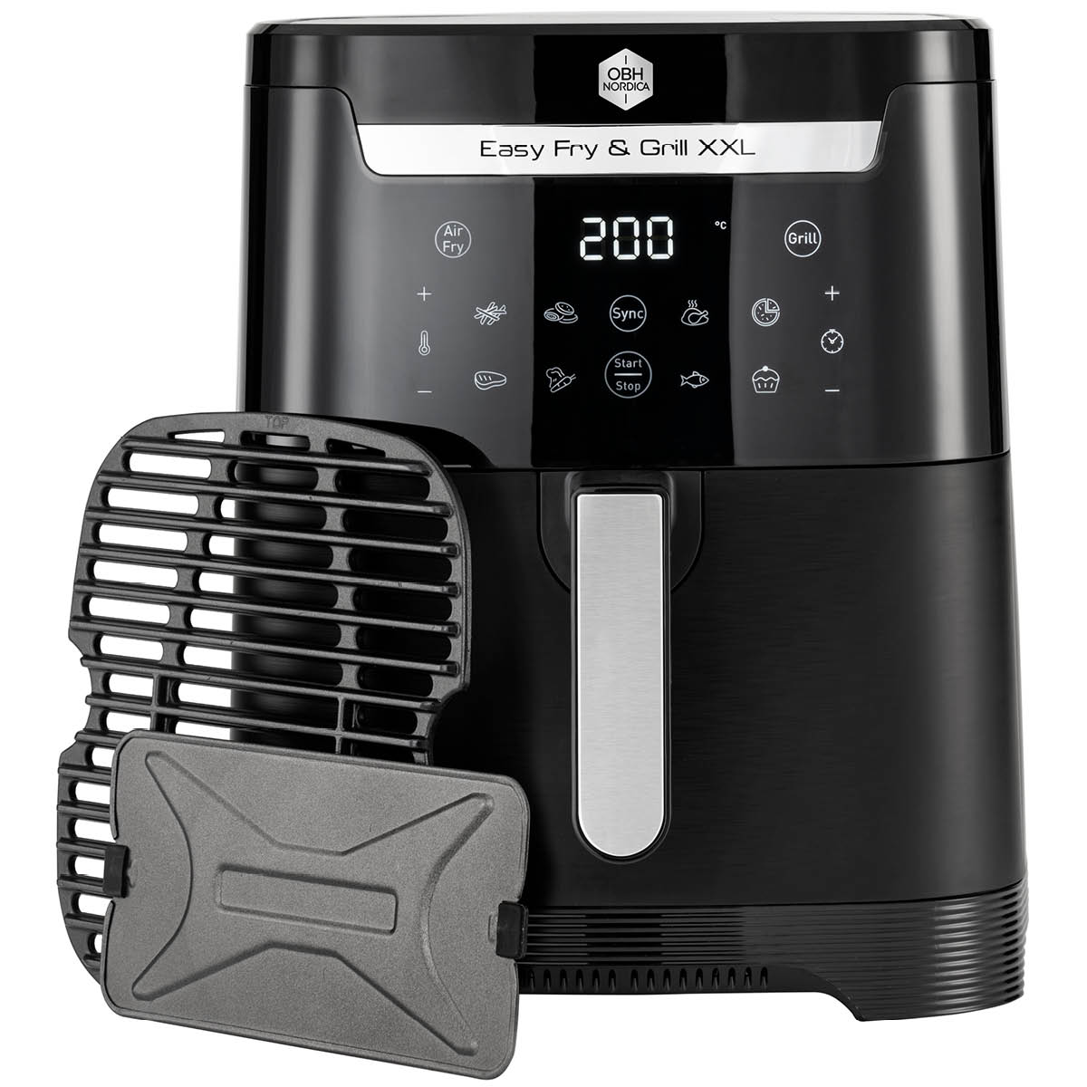 OBH Nordica - Easy Fry & Grill XXL 2-i-1 airfryer AG8018S0 Svart