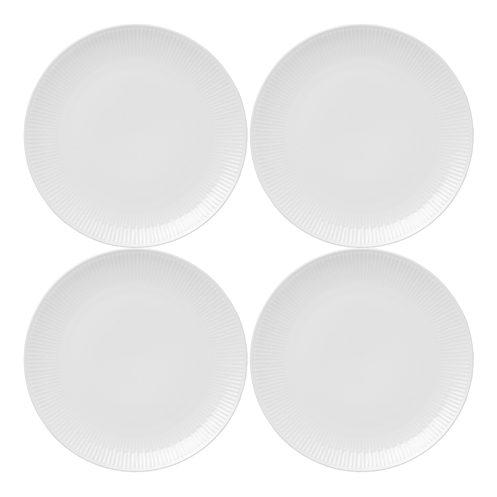 Aida - Relief Tallrik 27 cm 4-pack Vit