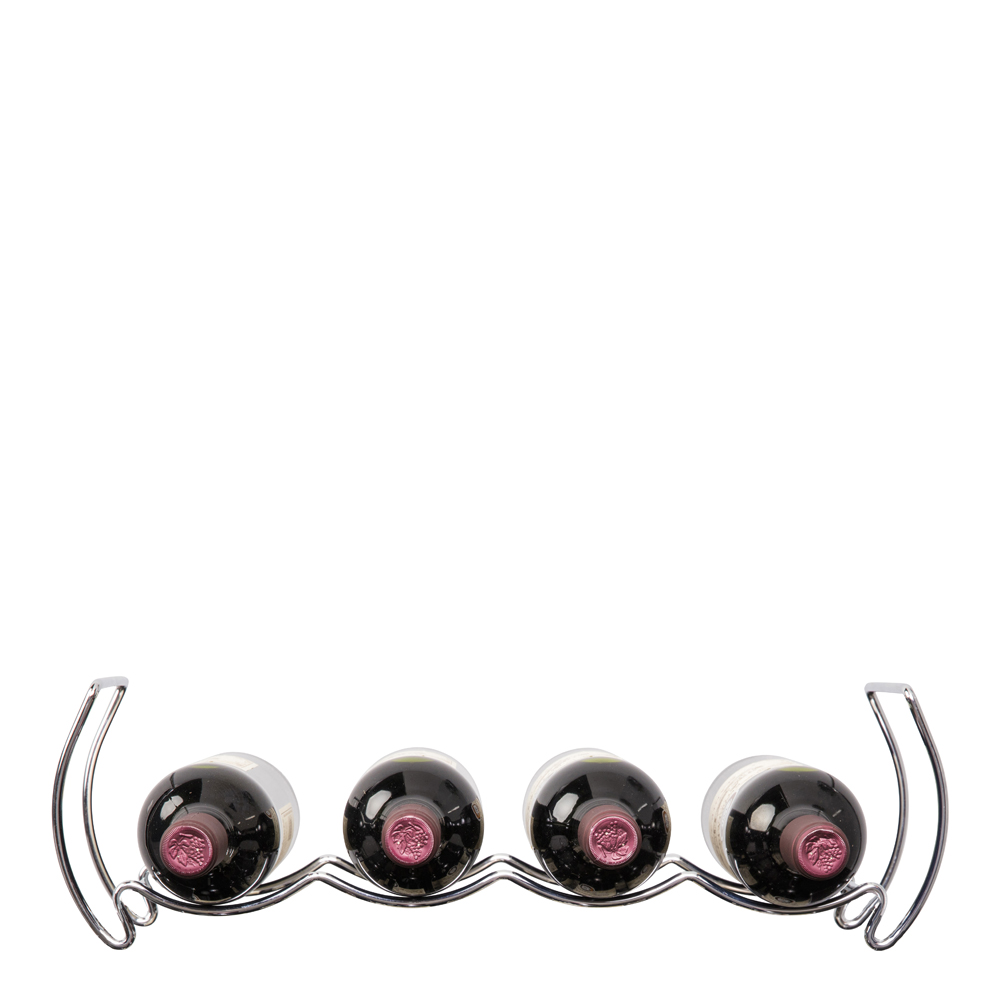 Vinställ stapelbar 4 flaskor Krom