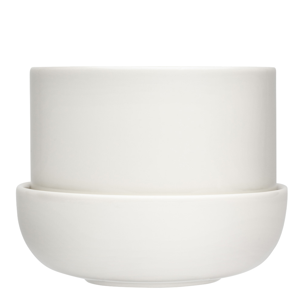 Iittala – Nappula Kruka med Fat 17×13 cm Vit