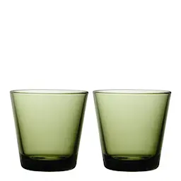 Iittala Kartio Glass 21 cl 2-pk Mosegrønn 