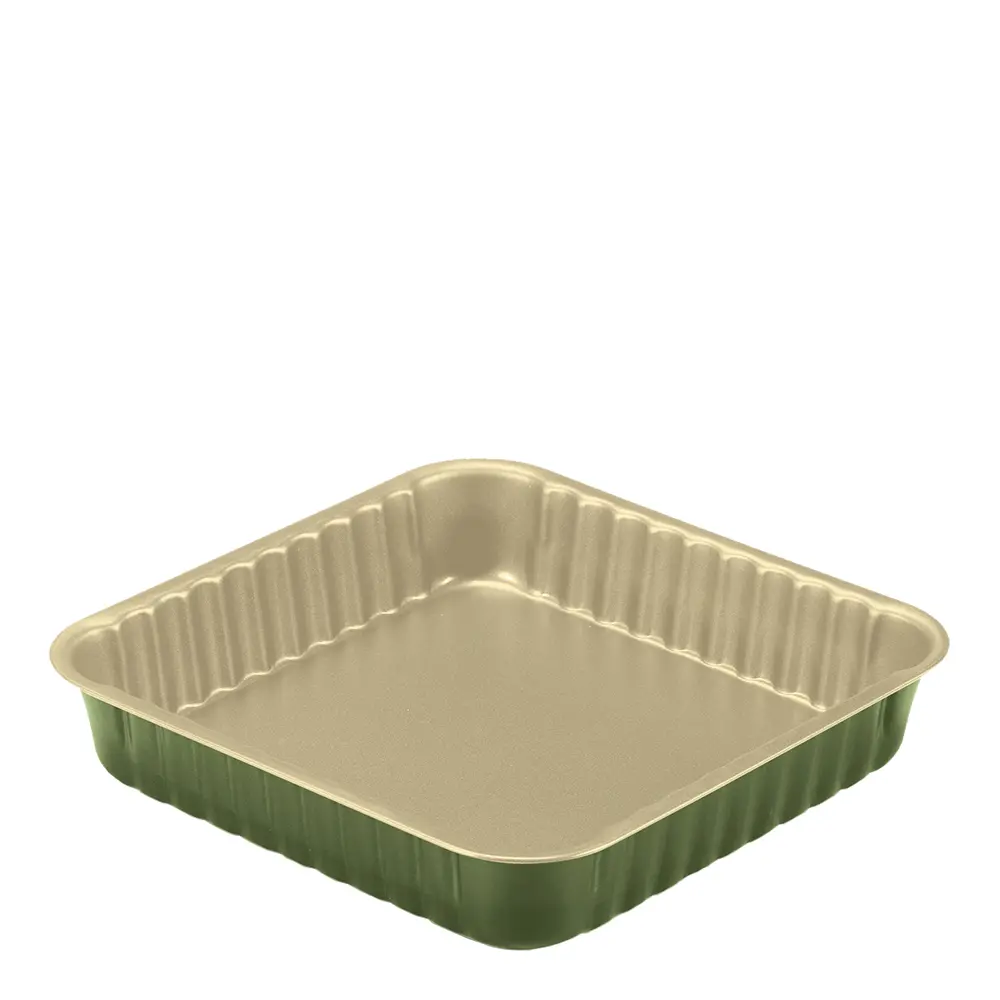 Bake Natural Kakkuvuoka Neliö 24 cm Vihreä/Beige