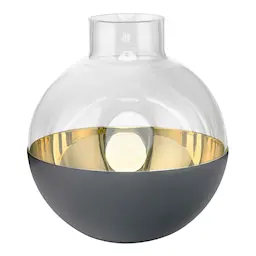 Skultuna Pomme Vase/Lykt 15 cm Grå/Messing 
