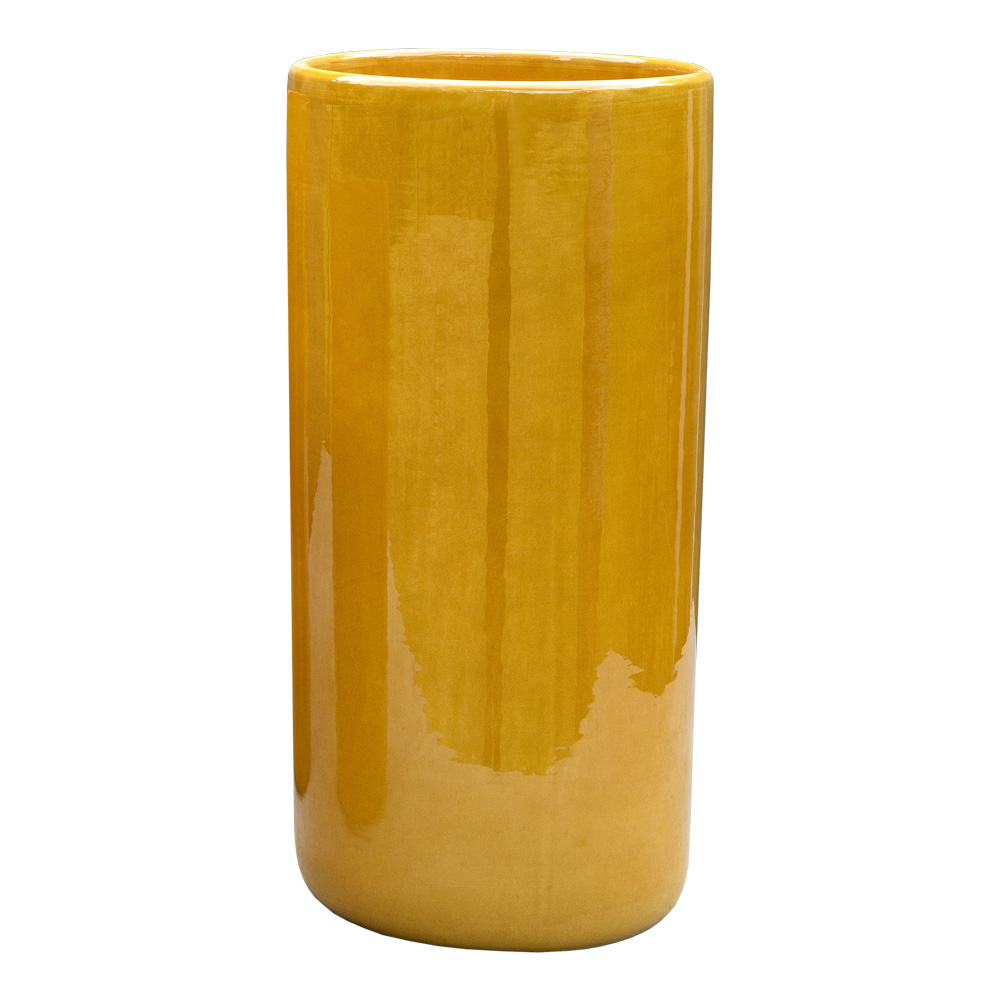 Läs mer om Bergs Potter - Oak Vas 40 cm Gul amber