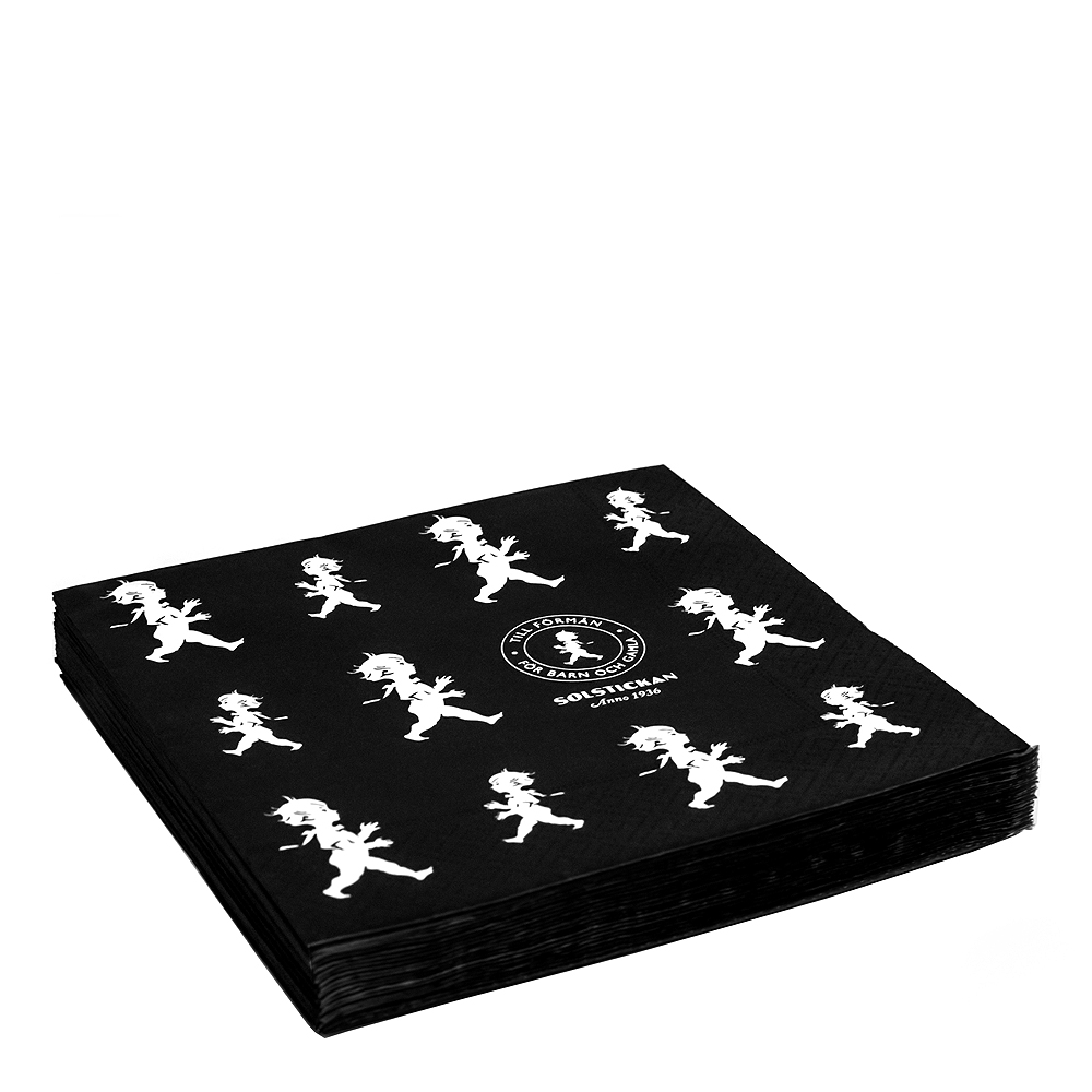 Solstickan - Servett 33x33 cm 20-pack Svart