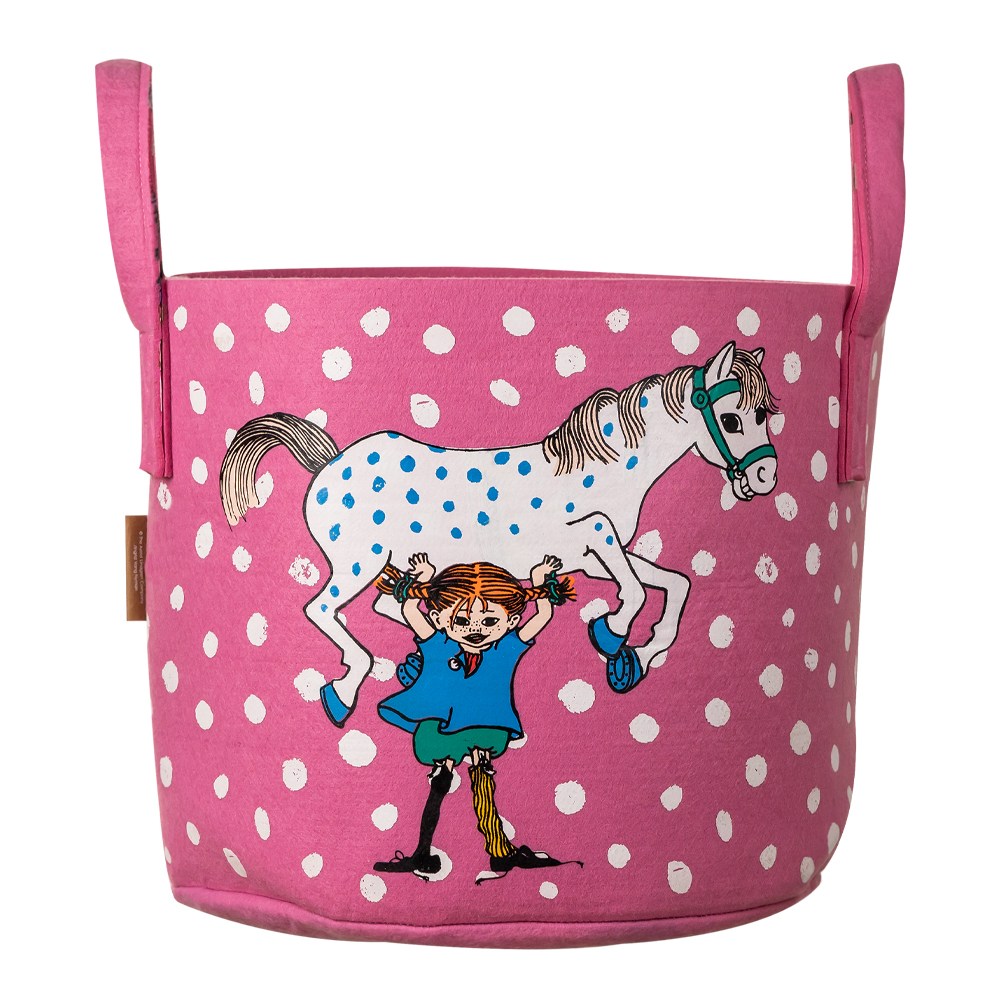 Muurla - Pippi oppbevaringskurv 35x31 cm pippi & lille gubben