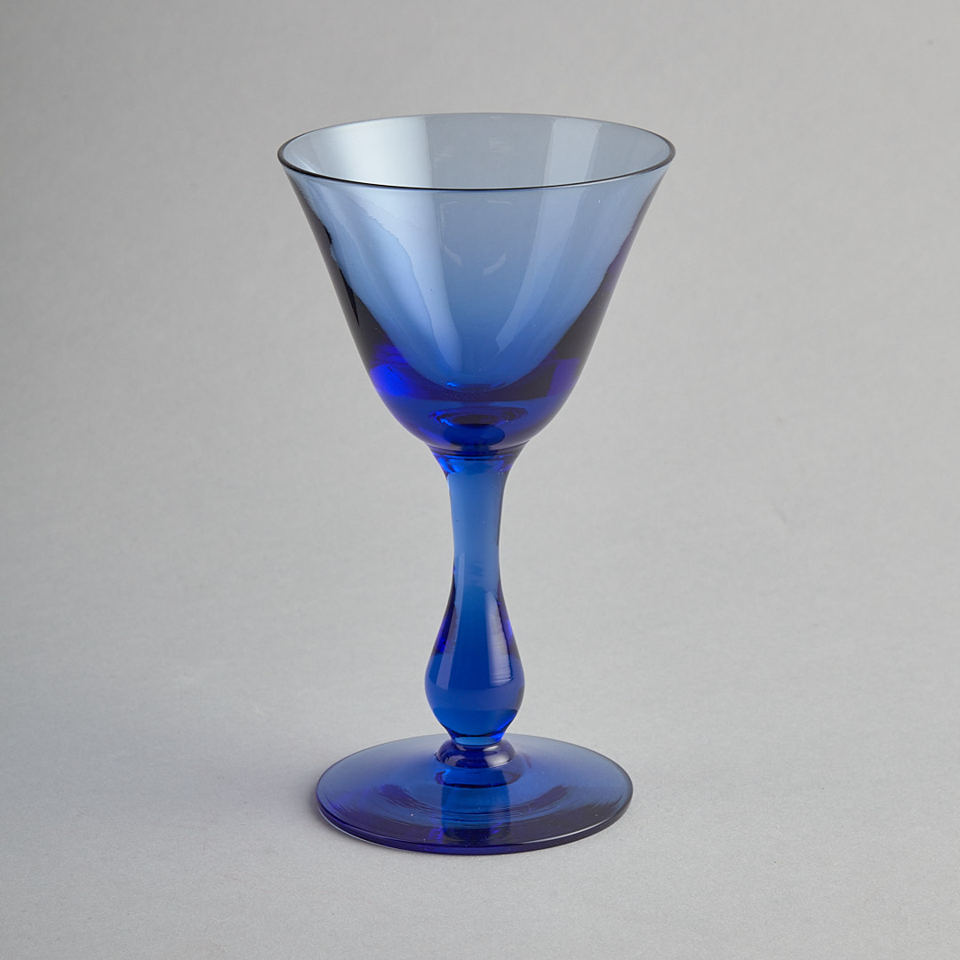 Läs mer om Reijmyre Glasbruk - SÅLD Blå vinglas från Reijmyre 4 st