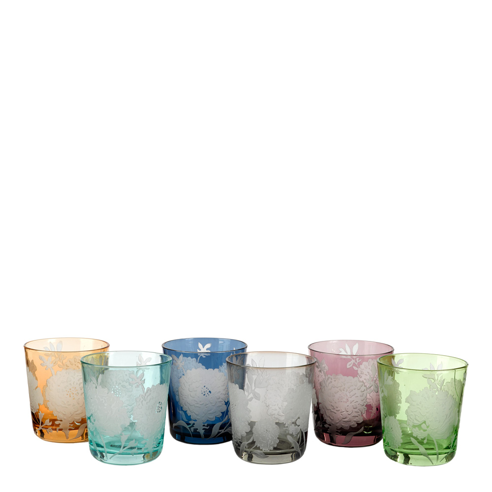 Läs mer om Pols Potten - Peony Glas 6-pack Multi