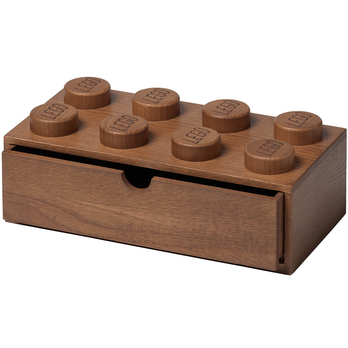 Läs mer om NHG - Wooden collection Skrivbordslåda 2x4 Mörk Ek