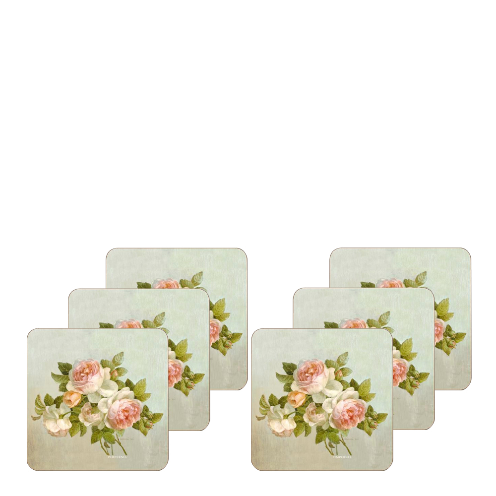 Pimpernel – Antique Rose Glasunderlägg 6-pack