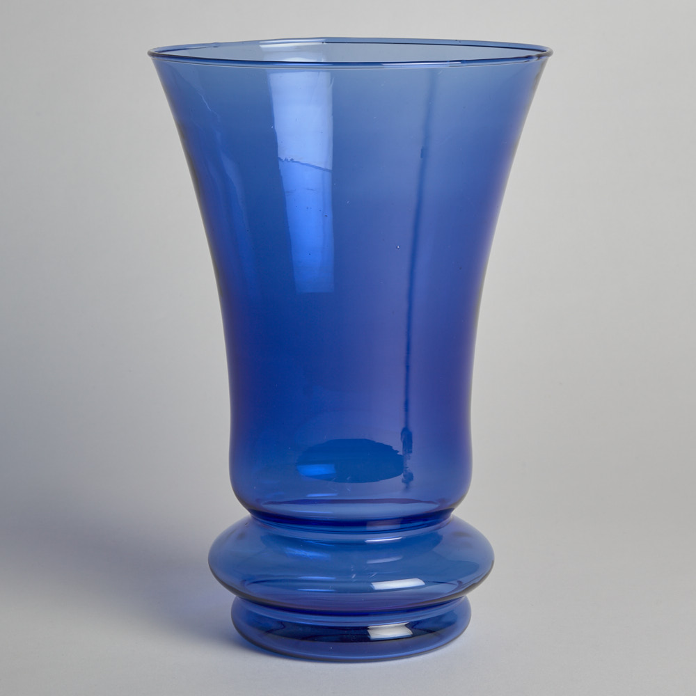 Vintage Vas i Blåtonat Glas