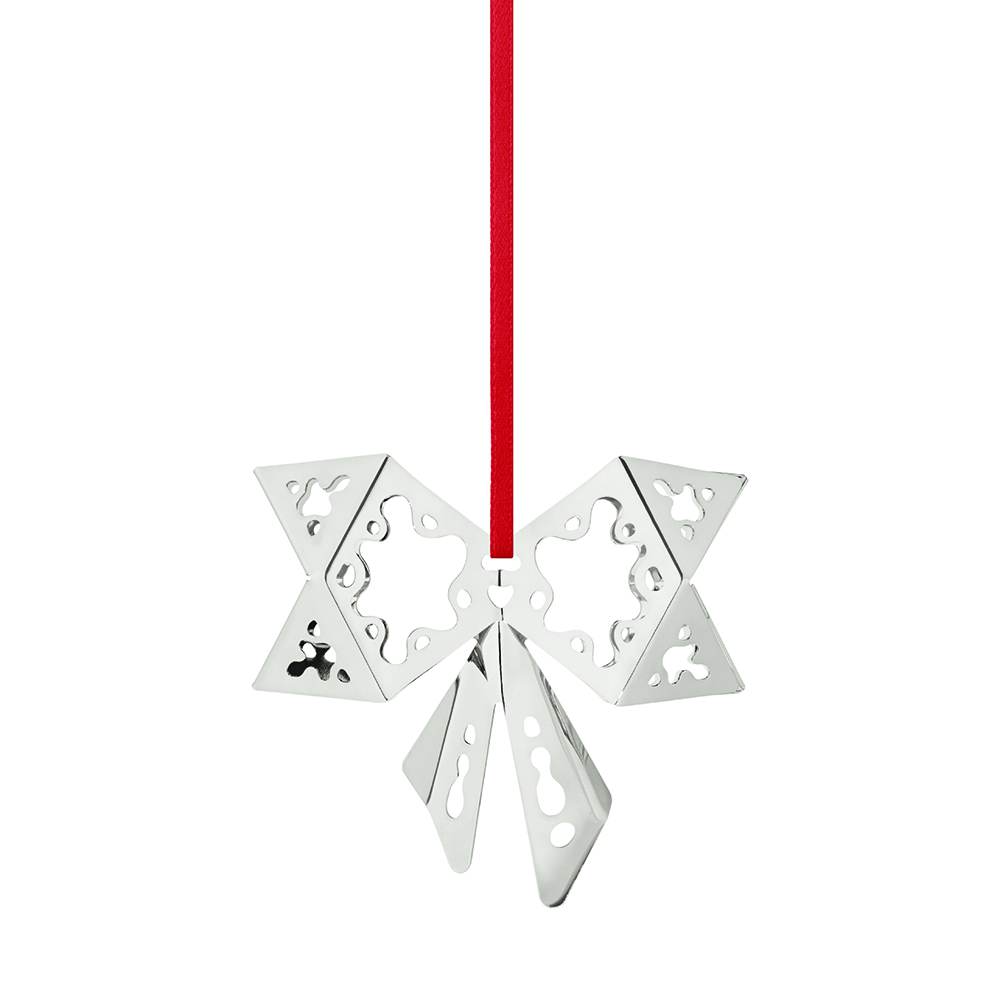 Läs mer om Georg Jensen - Christmas Collectibles Julhänge Rosett 7,1 cm Pläterad
