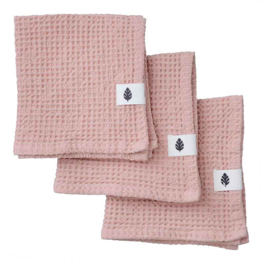 Bungalow Waffly Diskduk 35×35 cm 3-pack Rosa