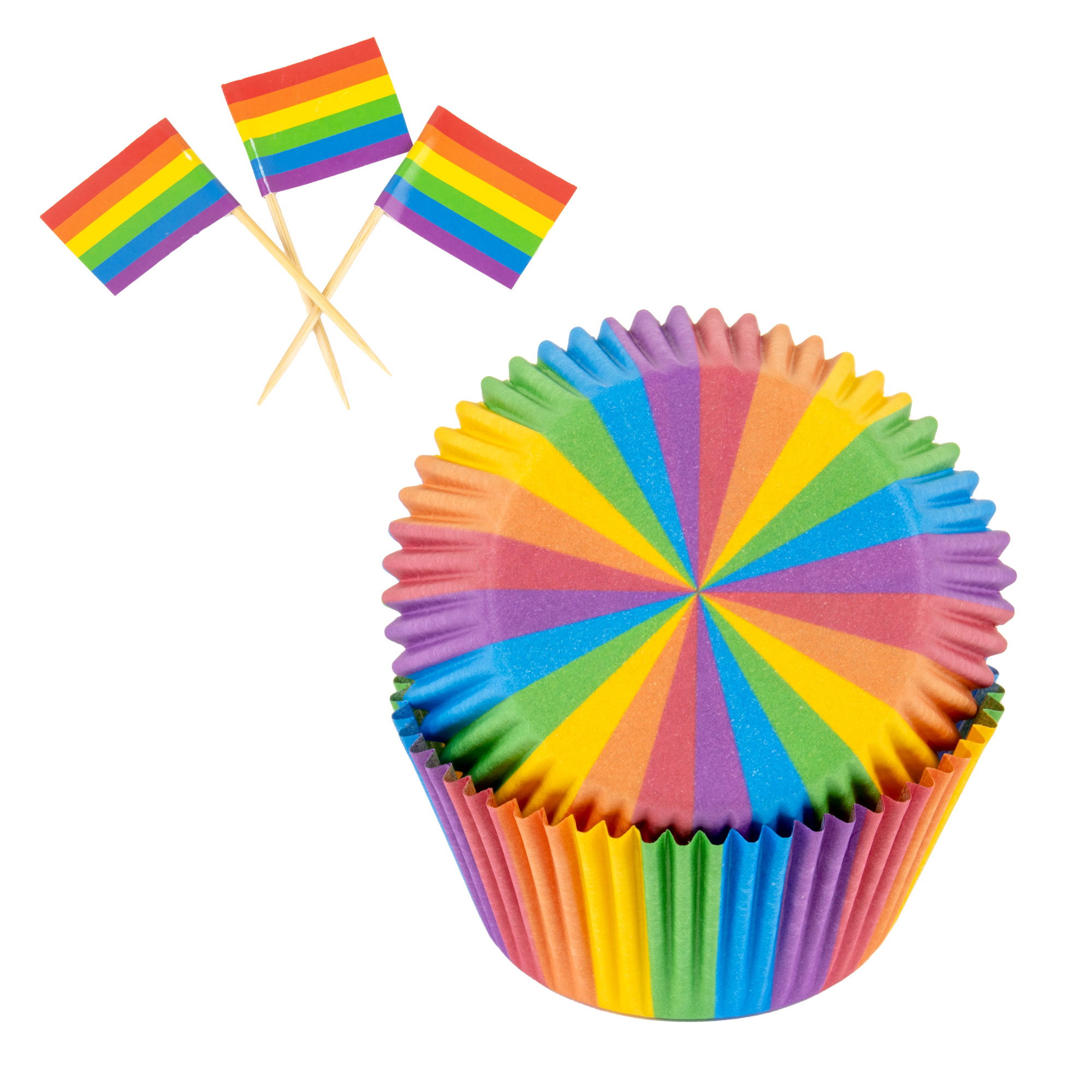 Cacas – Pride Muffinsformar M/Flagga 24-Pack