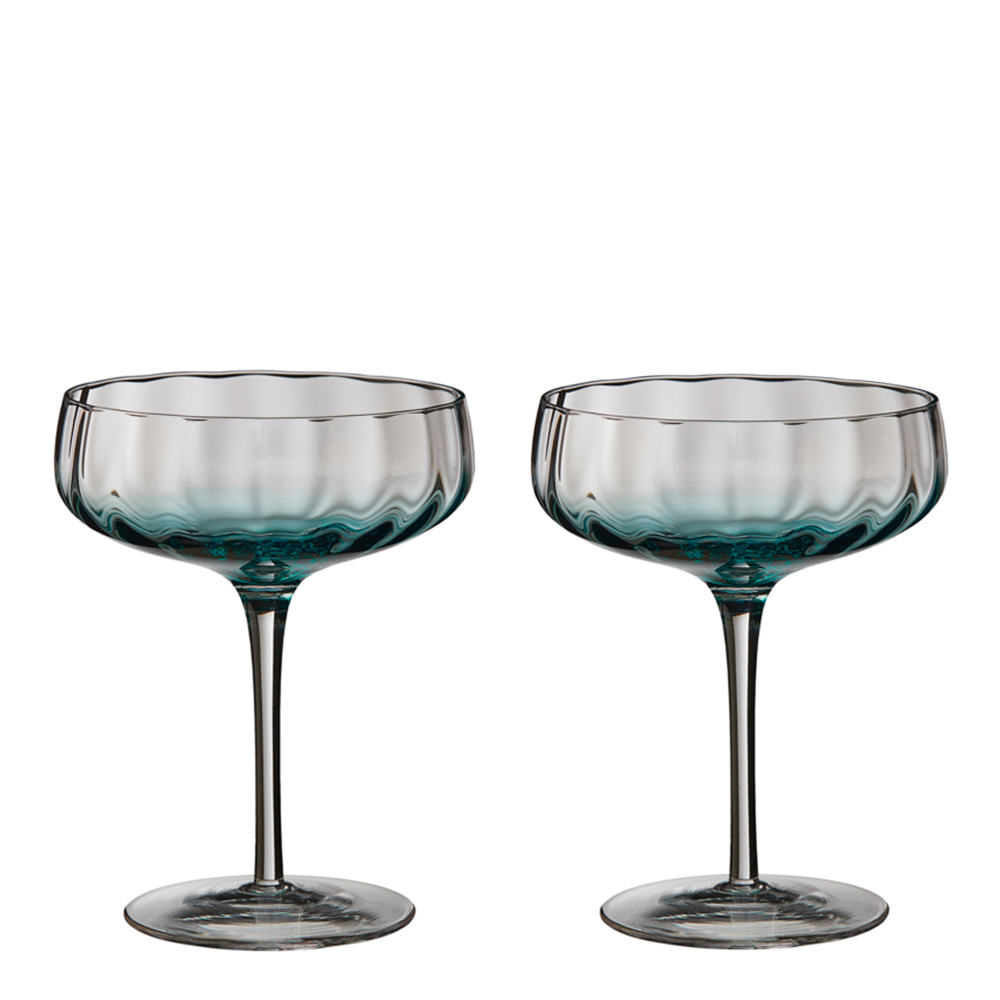 Läs mer om Aida - Søholm Sonja Champagne/cocktail glas 30 cl Petrol blue