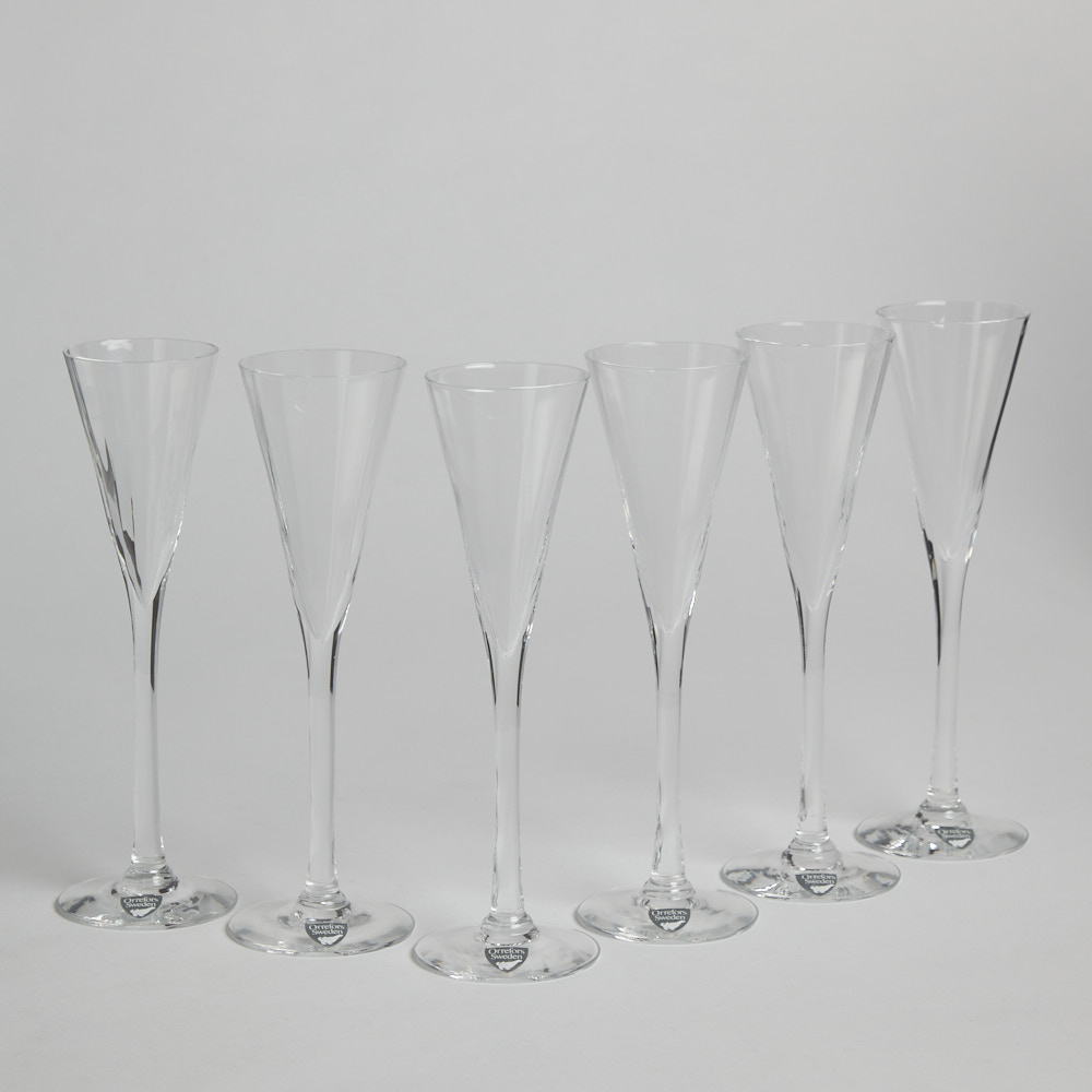 Orrefors - SÅLD Snapsglas 17,5 cm 6 st