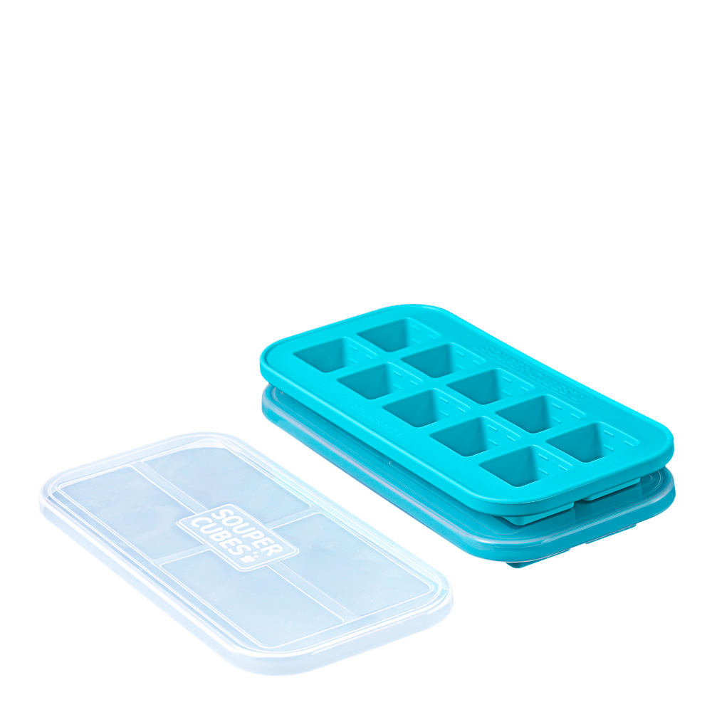 Läs mer om Souper Cubes - Matförvaring och Lock Silikon Matsked 10x30 ml 2-pack Blå