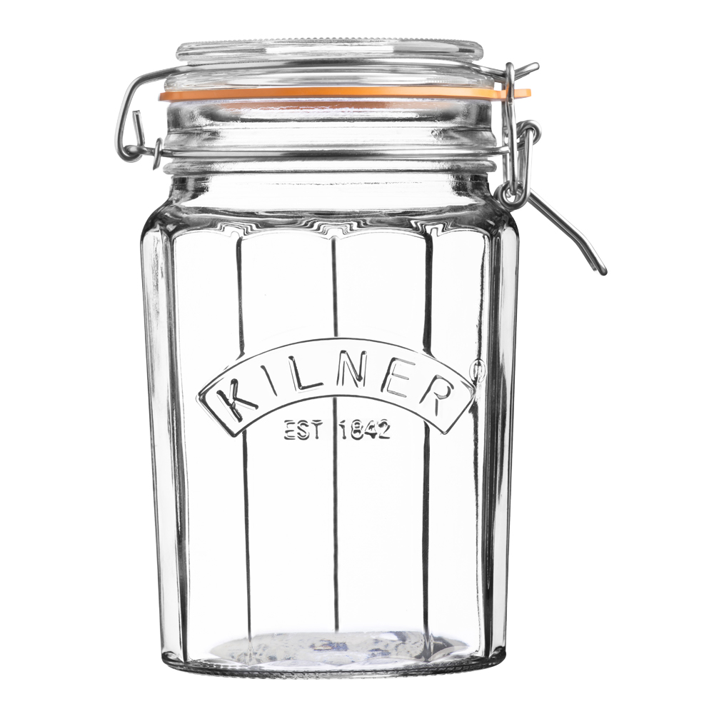 Kilner - Clip Top Facetted Burk 0,95 L bygellock