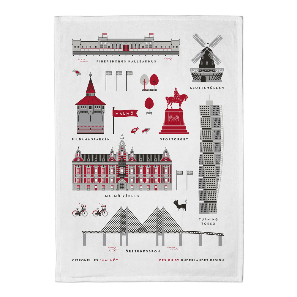Citronelles - Malmö Handduk 50x70 cm Röd