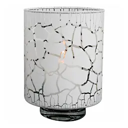 Nybro Crystal Desert lykt/vase 21 cm hvit