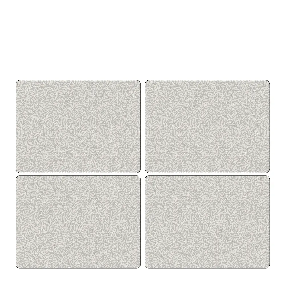 Willow bough bordbrikke 30x40 cm 4 stk pure hvit