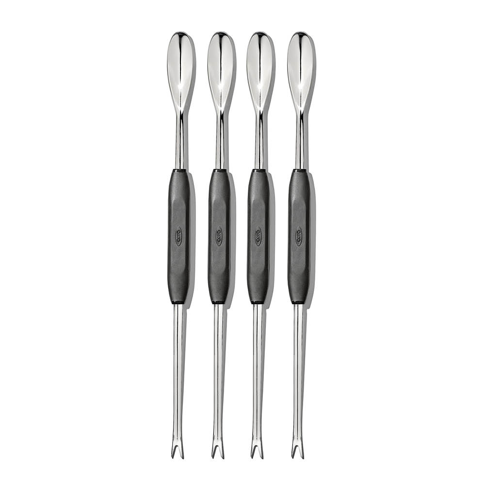 Oxo - Skaldjursgafflar 4-pack Svart