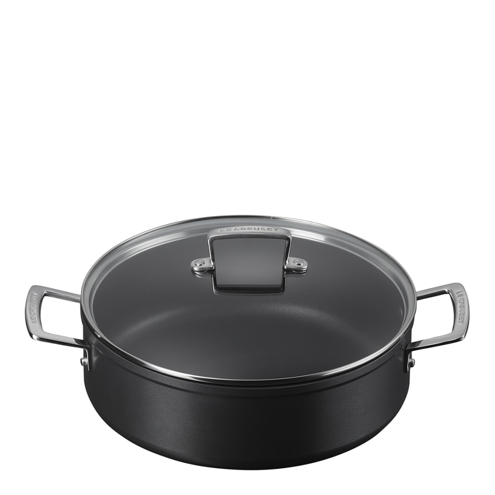 Le Creuset - Toughened Non-Stick Sauteusegryta med glaslock 28 cm