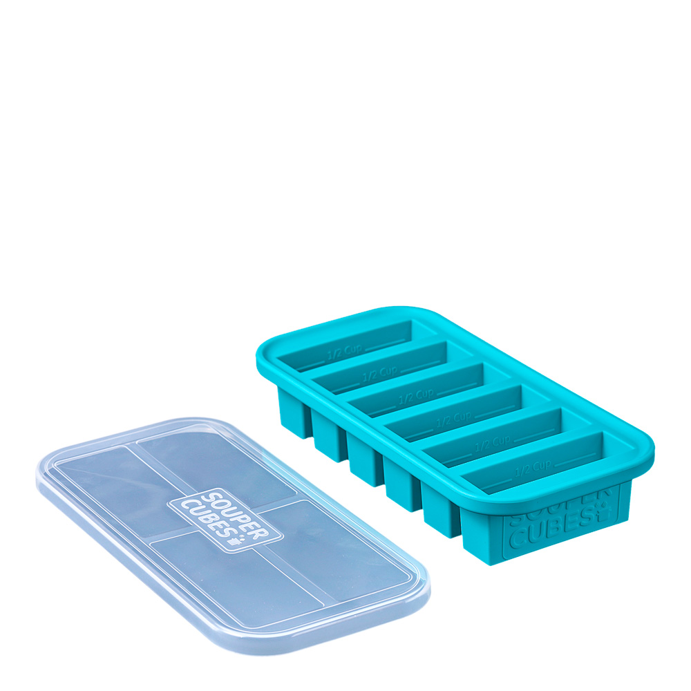 Läs mer om Souper Cubes - Matförvaring och Lock Silikon Half-cup 6x125 ml Blå