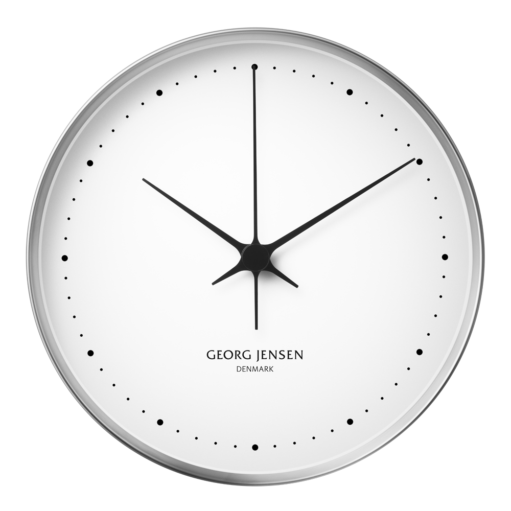 Georg Jensen - Henning Koppel Klocka 30 cm Stål/Vit