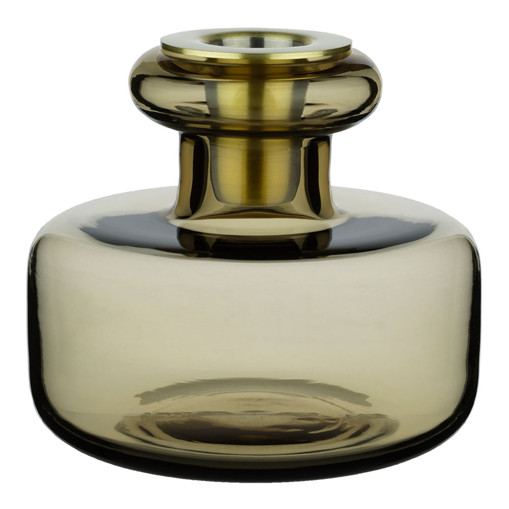 Marimekko – Puteli Ljusstake i glas 9,5×10,5 cm Clay