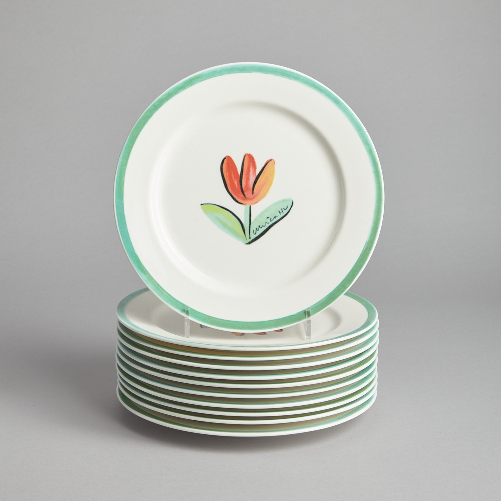 Vintage - SÅLD "Tulipa" Assietter 11 st
