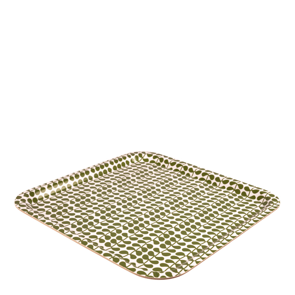 Tina – Vegetable Bricka 32×32 cm Vit/Grön