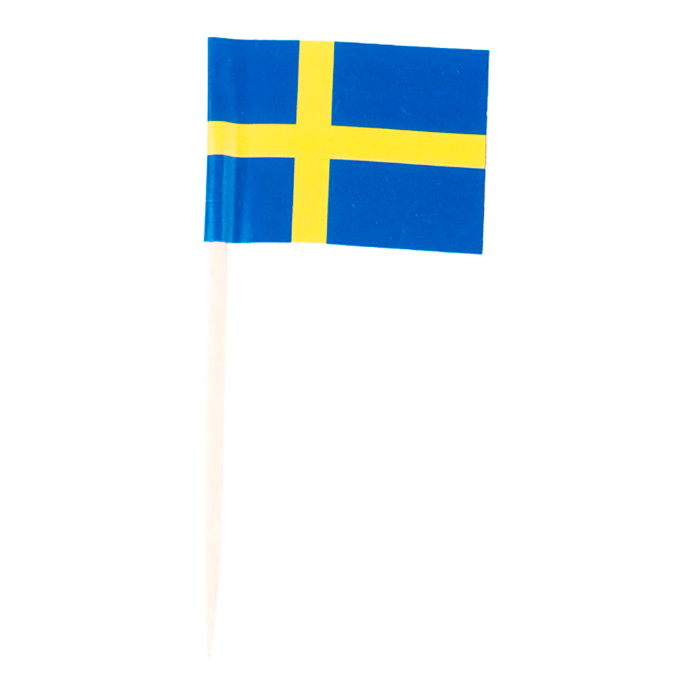 Cacas – Flagga Sverige träpinne 10-pack