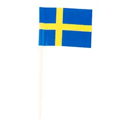 Cacas Flagga Sverige träpinne 10-pack