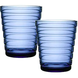 Iittala Aino Aalto glass 22 cl 2 stk ultramarinblå