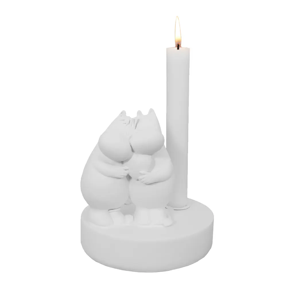 Mummi lysestake 13 cm Mummi og Snorkfrøken True Love hvit