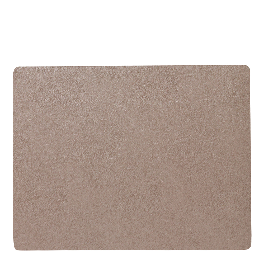 Lind DNA - Leather Serene Square Bordstablett L 35x44 cm Mole Grey