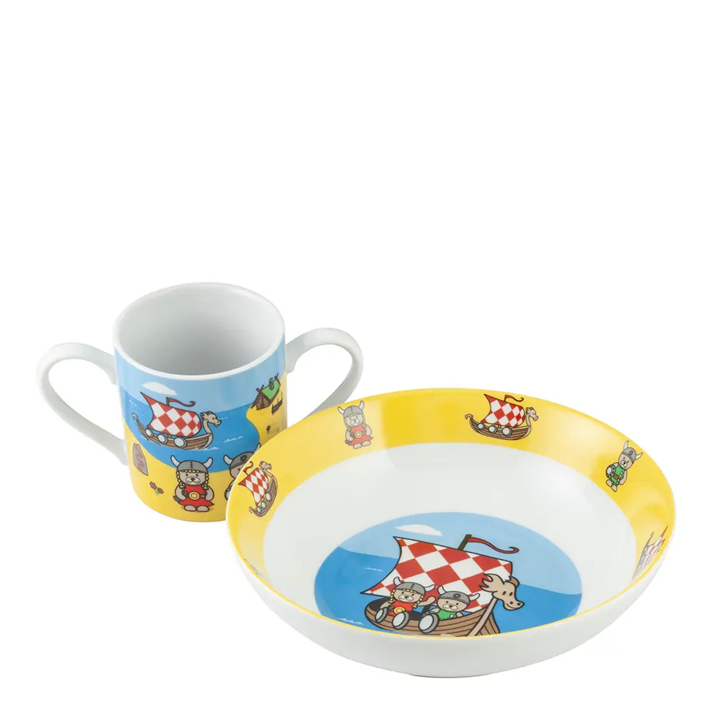 Barneservise Viking Bamse Porselen 2 deler