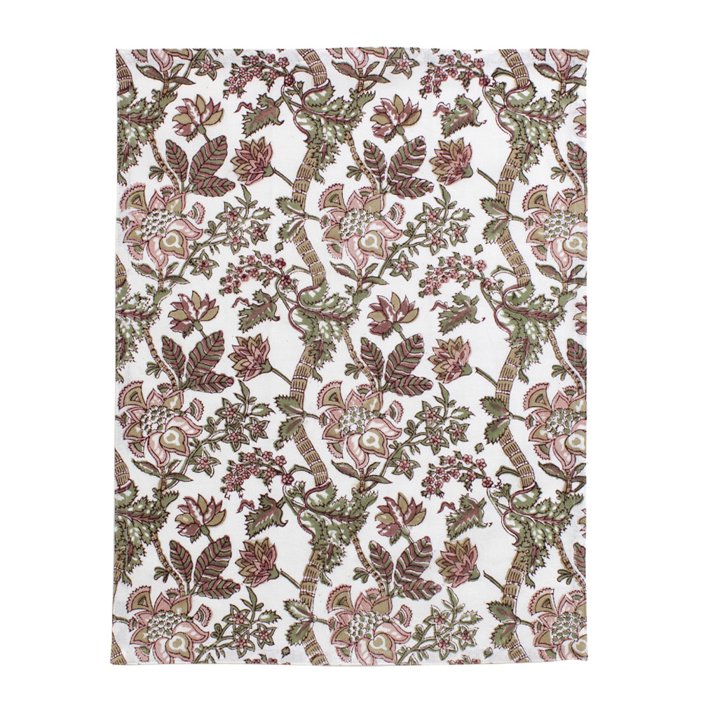 Chamois - Floral kjøkkenhåndkle 2 stk 50x70 cm rosa