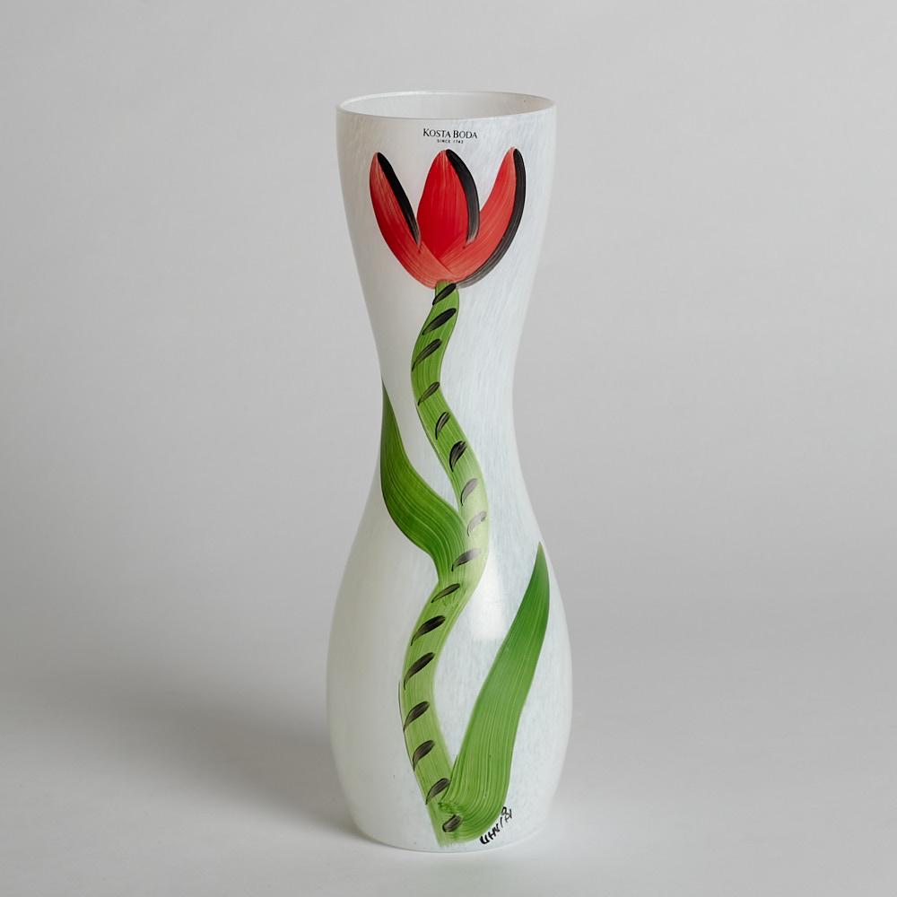 Kosta Boda – SÅLD Vas ”Tulipa” 26 cm Röd